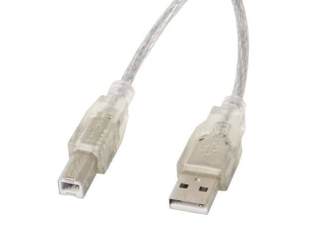 Kabel Lanberg CA-USBA-12CC-0030-TR 3m, przeźroczysty