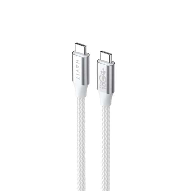 Kabel Havit Typ C-Typ C CB6290 (100cm, Szary/Biały)