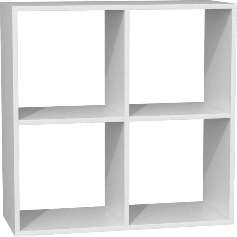 REGAŁ MALAX 2X2 BIAŁY - 4 Półki
