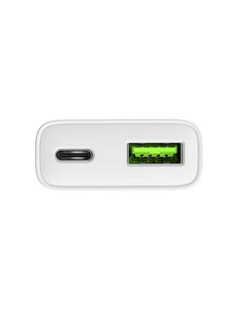 NATEC RIBERA GAN SLIM 20W USB-A USB-C Biała