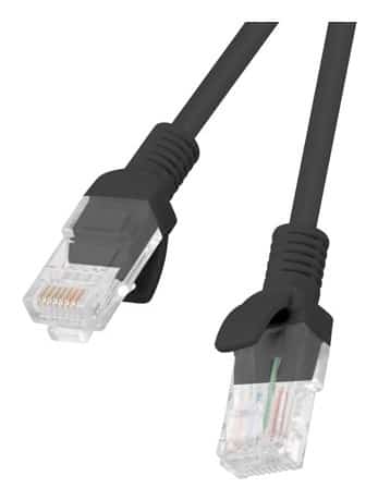 Kabel UTP Lanberg PCU5-10CC-0025-BK (RJ45 - RJ45 ; 0,25m; UTP; kat. 5e; kolor czarny)