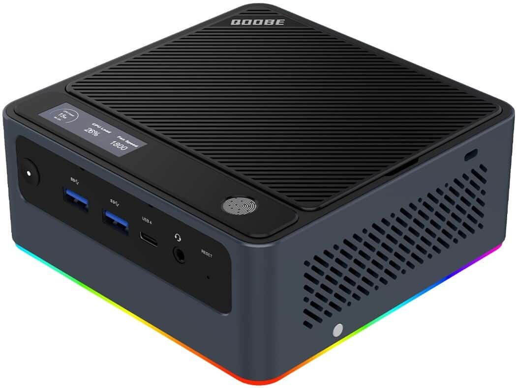 Komputer Biznesowy Morefine Qoobe U155H Core Ultra 7/16GB/512GB SSD/Windows 11 Pro - Czarny