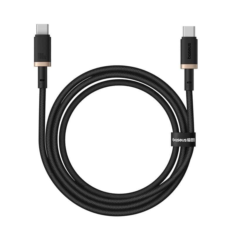 Kabel Baseus Dura Typ C-Typ C 100W 1m czarno-złoty