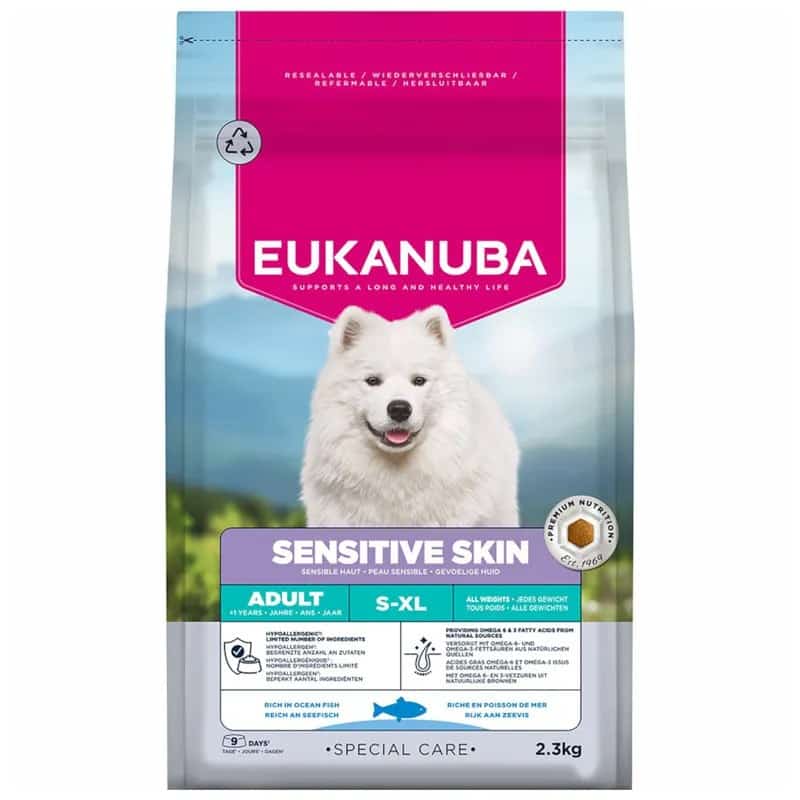 Eukanuba Adult Sensitive Skin - Karma sucha dla psów z wrażliwą skórą 2,3 kg