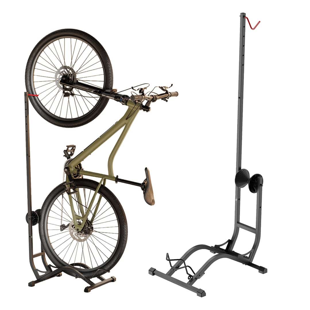 MACLEAN ROWEROWY STOJAK PODŁOGOWY WOLNOSTOJĄCY, POZIOMY / PIONOWY, DO PRZECHOWYWANIA, STAL, MAX. OBCIĄŻENIE 35KG MC-170