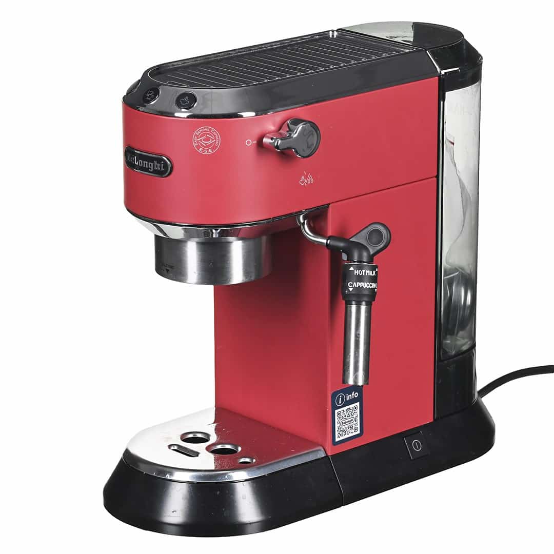 Ekspres kolbowy DeLonghi Dedica Style EC 685.R (1300W; kolor czerwony) (WYPRZEDAŻ)