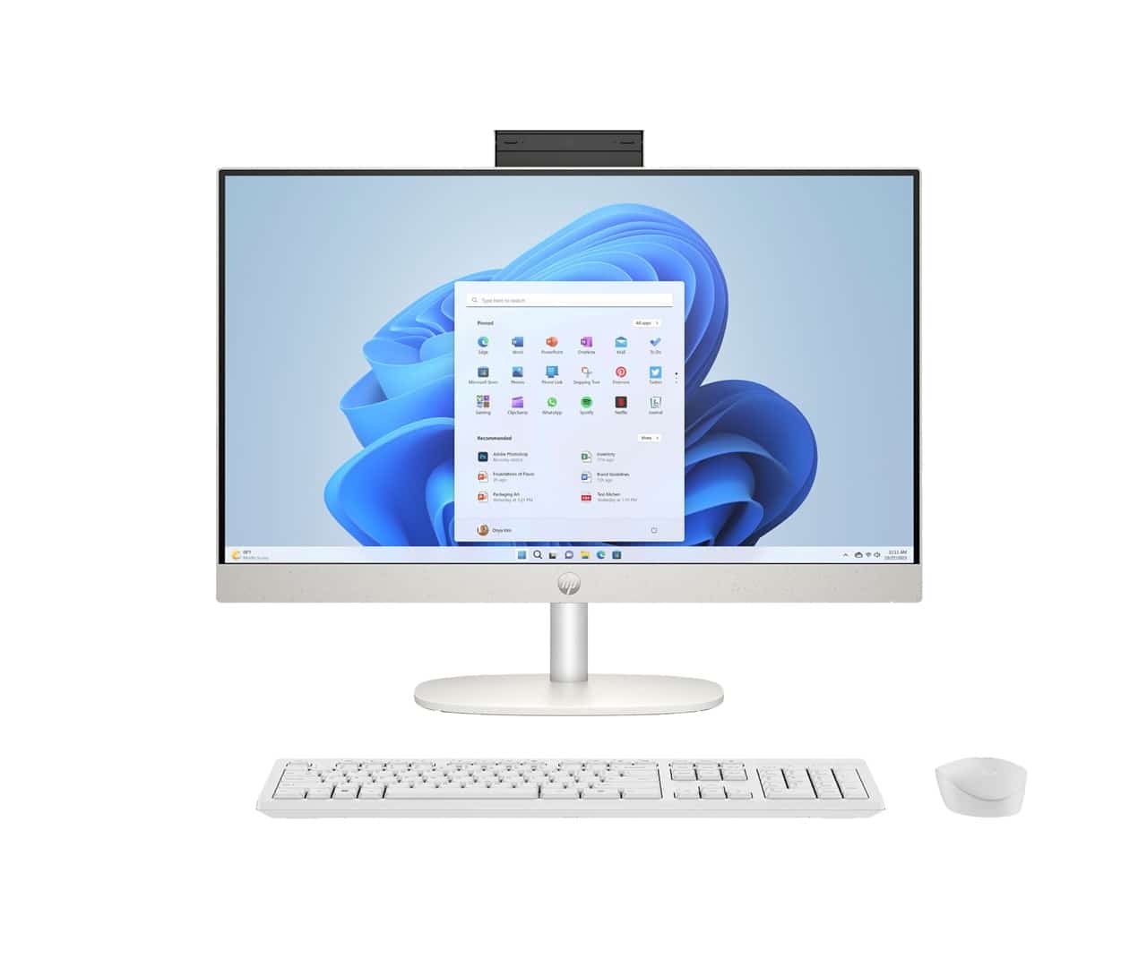 HP AiO 24-cr0312nw Ryzen 5 7520 23.8" FHD IPS 250nits AG 16GB DDR5 SSD512 Radeon 610M Cam720p kB+Mouse Win11 Shell White 2Y