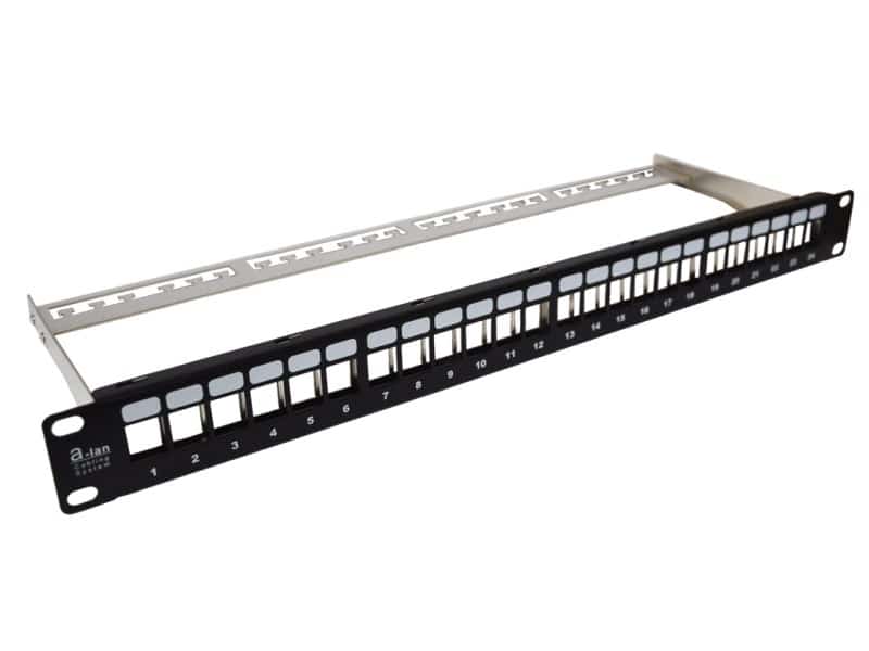 Patch panel A-LAN PK020 (1U; 19"; 24xRJ-45) (WYPRZEDAŻ)