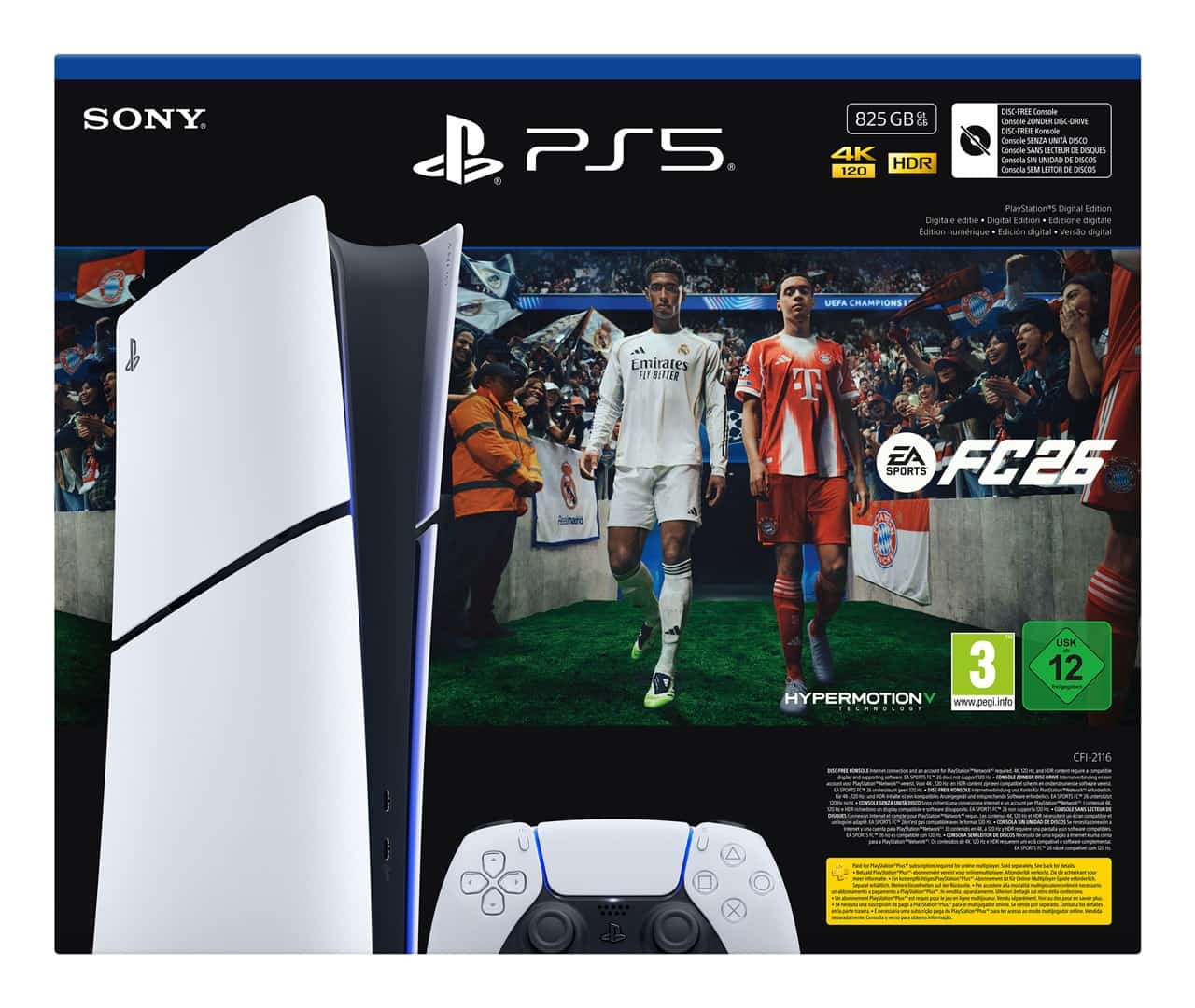 Konsola Sony PlayStation 5 Digital 825GB + EA Sports FC26