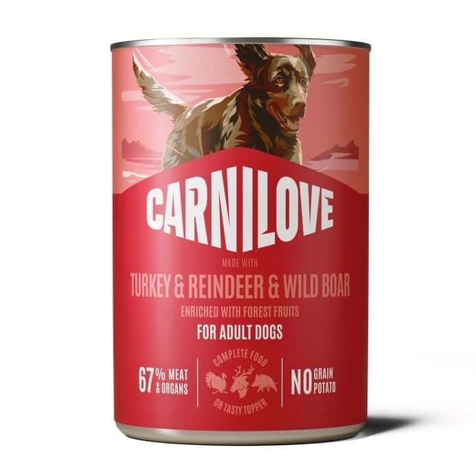 Mokra karma dla psa Carnilove z indykiem, reniferem i dzikiem 400g