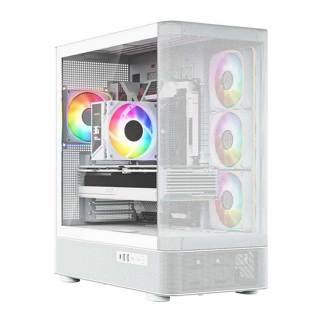 Obudowa komputerowa MODECOM Volcano AQ 300 ARGB Midi Tower Biała