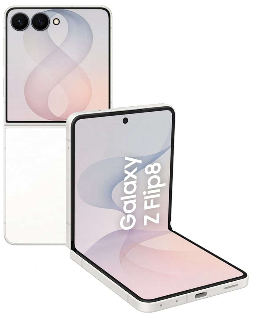 Składany smartfon Samsung Galaxy Z Flip8 (F776) w kolorze kremowym