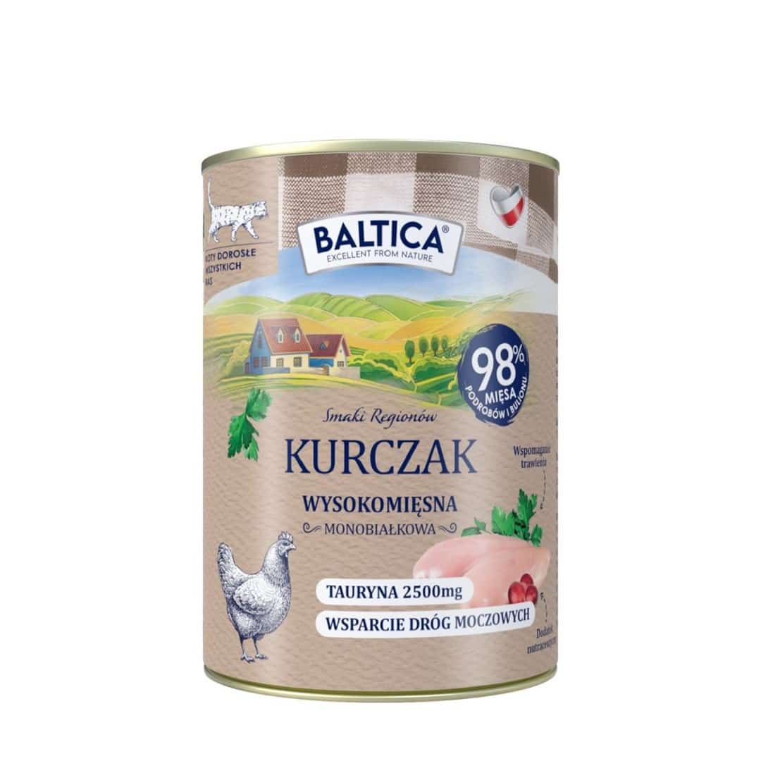 Karma mokra dla kota BALTICA SMAKI REGIONÓW - Kurczak 400g