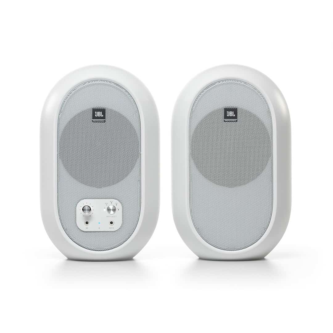 JBL 104 Set-BT White - Aktywne monitory studyjne z Bluetooth, białe