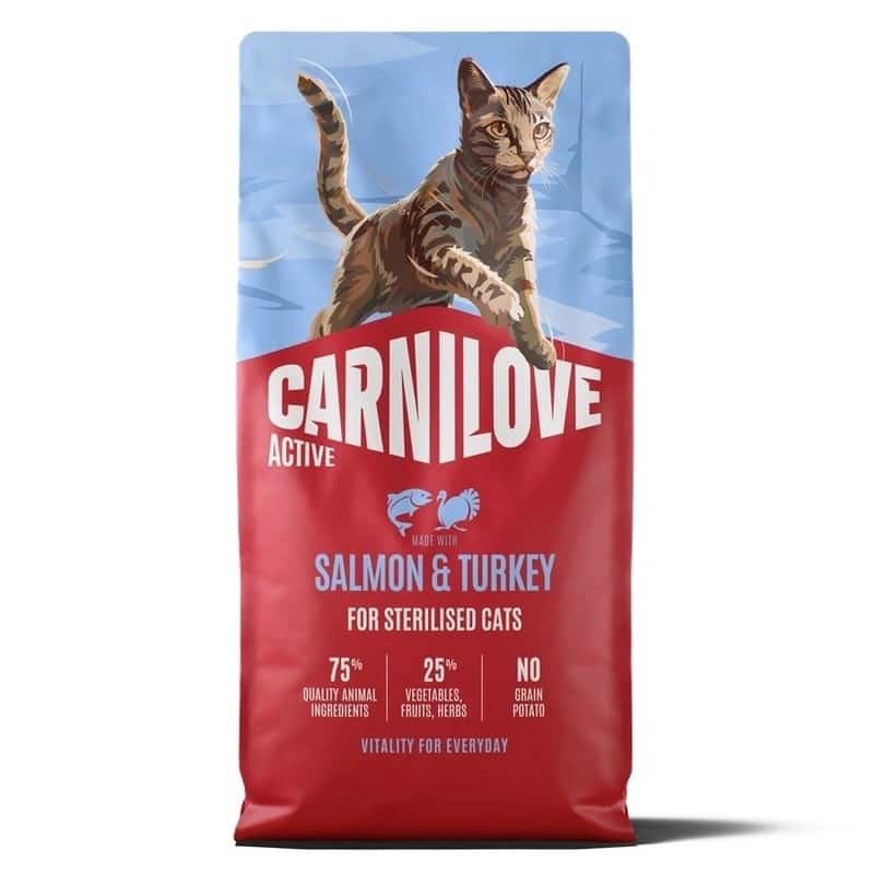 Karma sucha dla sterylizowanych kotów Carnilove Active Cat z łososiem i indykiem 6kg