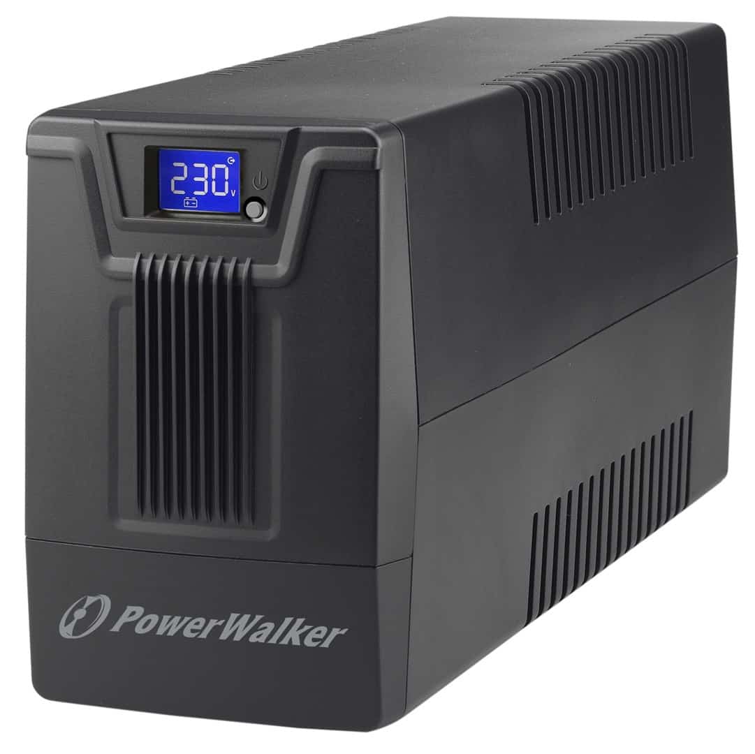 Zasilacz awaryjny Power Walker UPS Line-Interactive 600VA, 2x Schuko, RJ11/45, USB, wyświetlacz LCD
