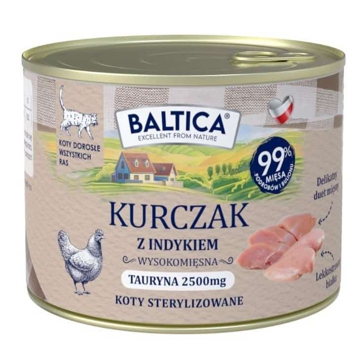 Karma mokra dla kota dorosłego BALTICA SMAKI REGIONÓW z kurczakiem 185g
