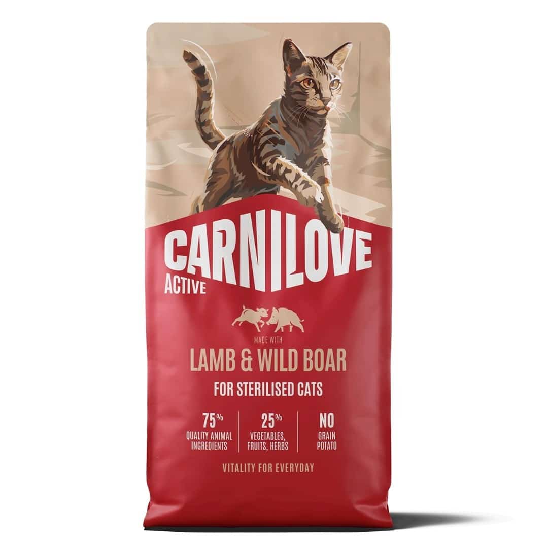 Karma sucha dla sterylizowanych kotów Carnilove Active Cat z jagnięciną i dzikiem 6 kg