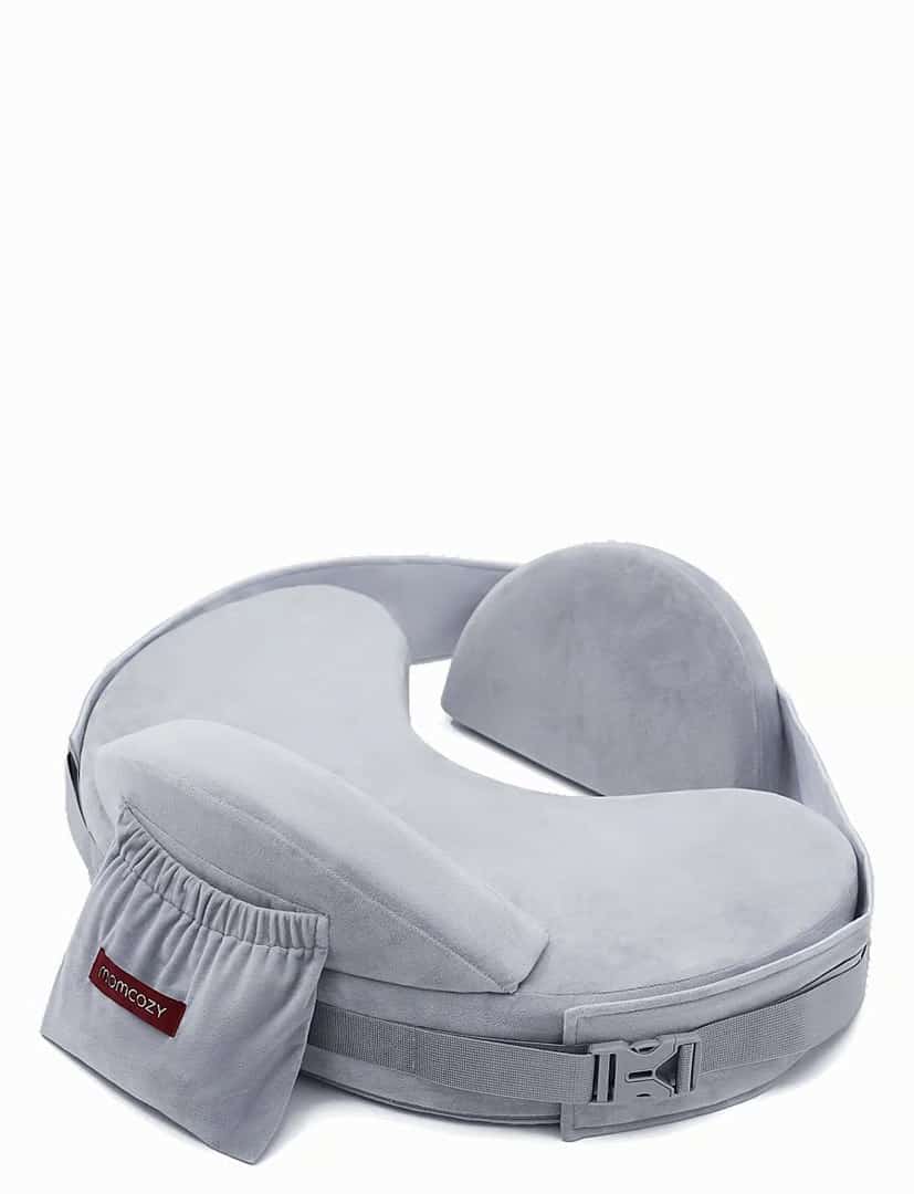 Poduszka do karmienia Momcozy, szara, z pianki memory