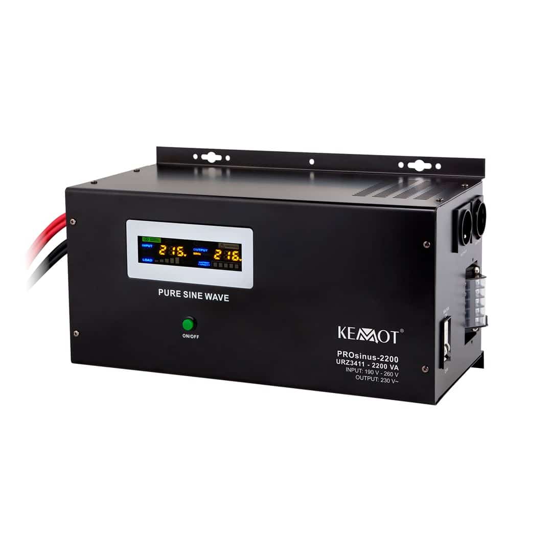 Zasilacz awaryjny KEMOT PROsinus-2200 2200VA/1600W z czystą sinusoidą i ładowaniem 12V