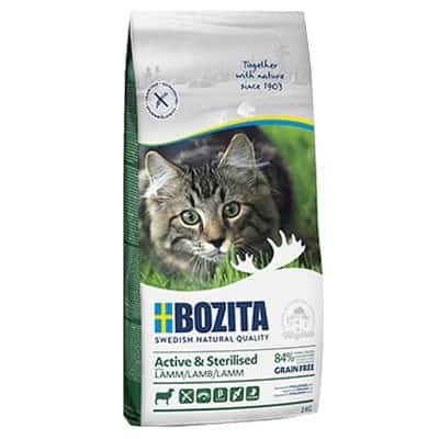 Sucha karma dla kotów BOZITA Active & Sterilised Grain Free z jagnięciną - 2kg (Wyprzedaż)