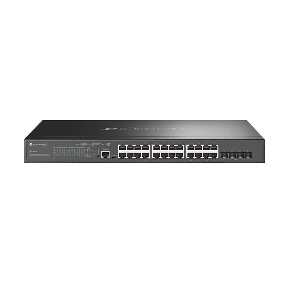 Switch zarządzalny TP-Link JetStream SG3428XMP, 24 porty Gigabit Ethernet + 4 sloty SFP+ 10Gb/s