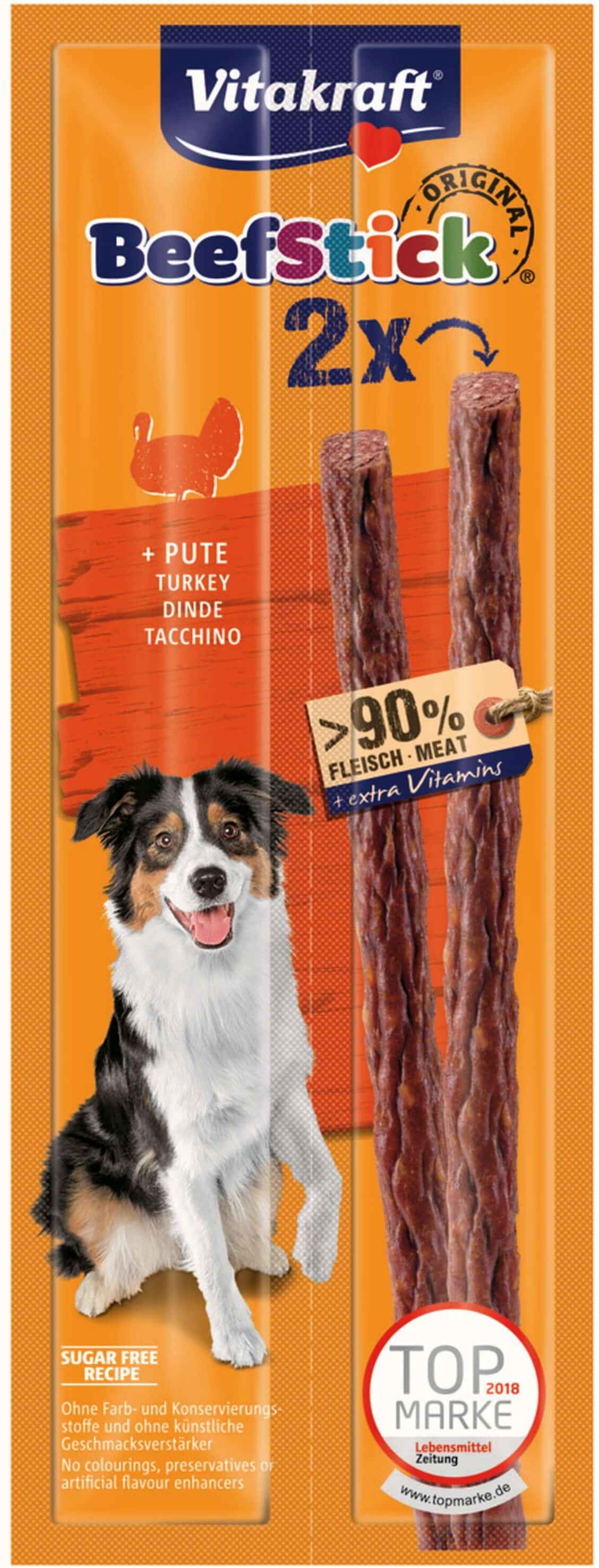 Przysmak dla psa VITAKRAFT Beef Stick z indykiem (2 sztuki)