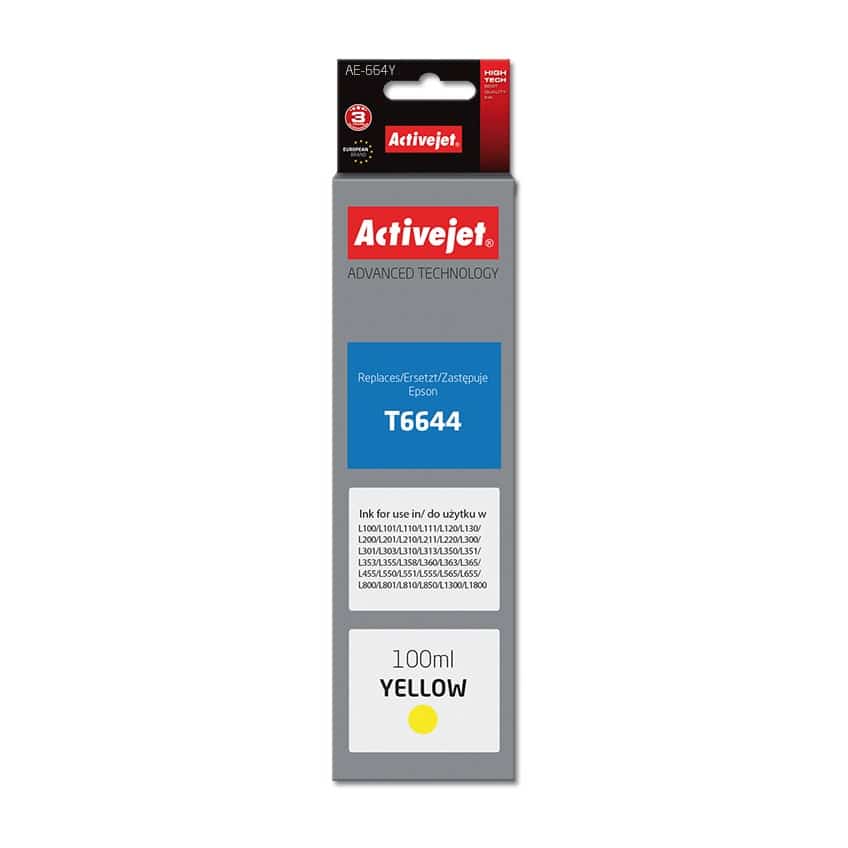 Tusz Activejet AE-664Y 100ml do drukarek Epson Ecotank