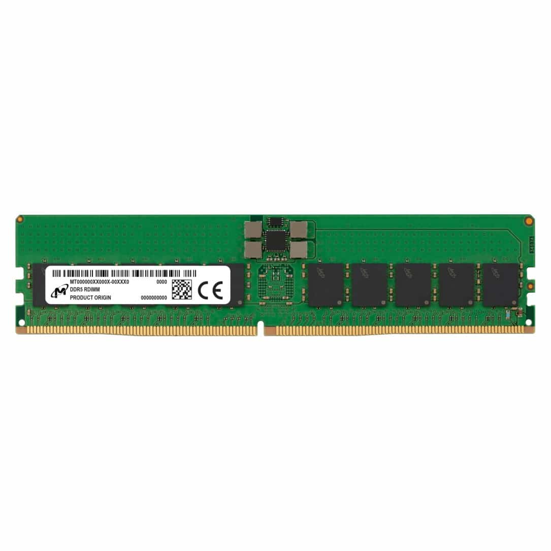Pamięć serwerowa Micron RDIMM 32GB DDR5 4800MHz ECC zarejestrowana
