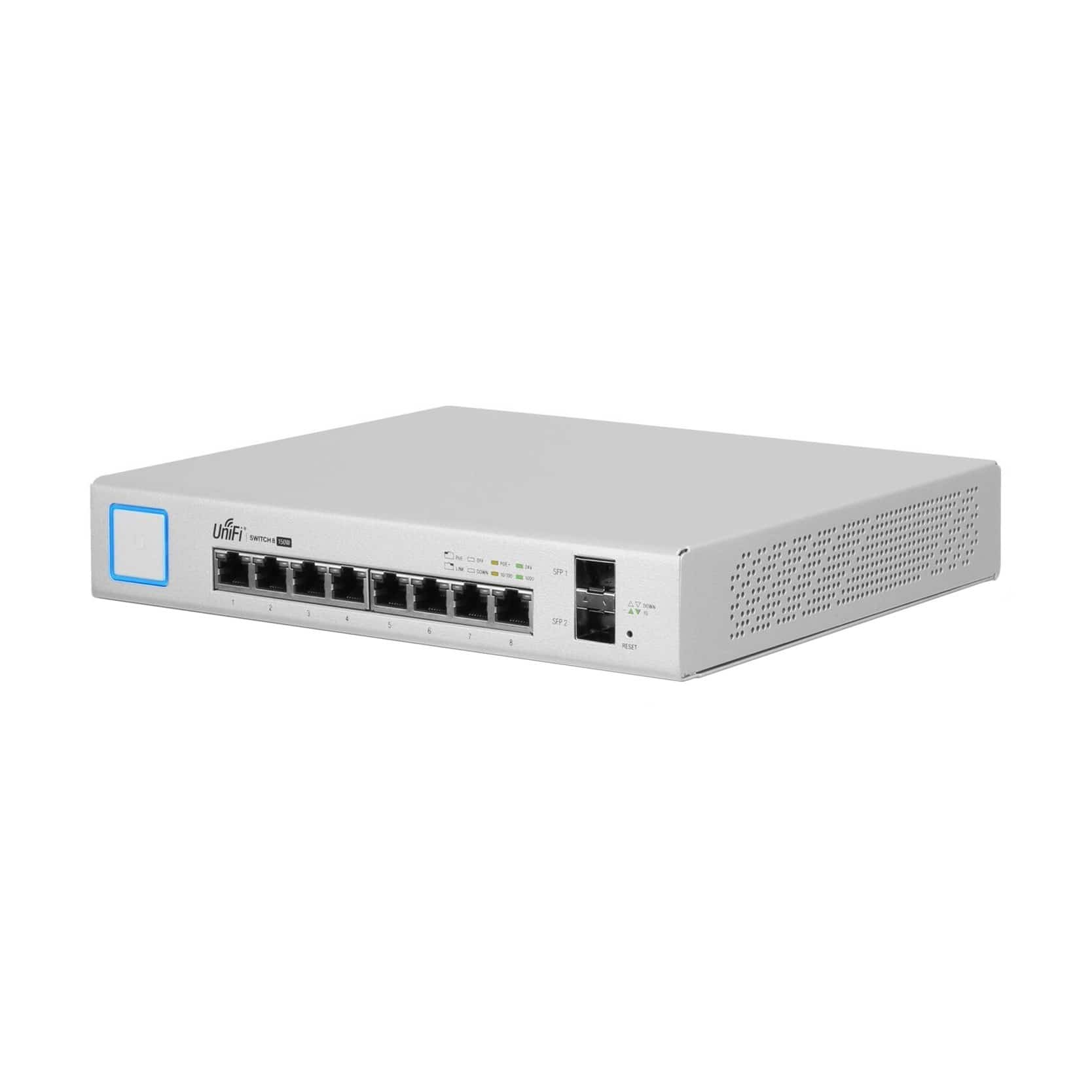 Zarządzany Switch Ubiquiti UniFi 8 PoE z 10 portami PoE i slotem SFP (Gen1)