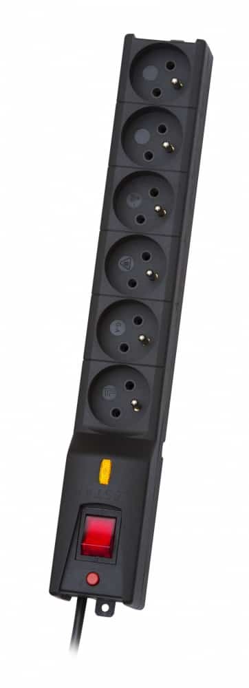 Listwa zasilająca Lestar LX 610 G-A, 6 gniazd, 3m, czarna