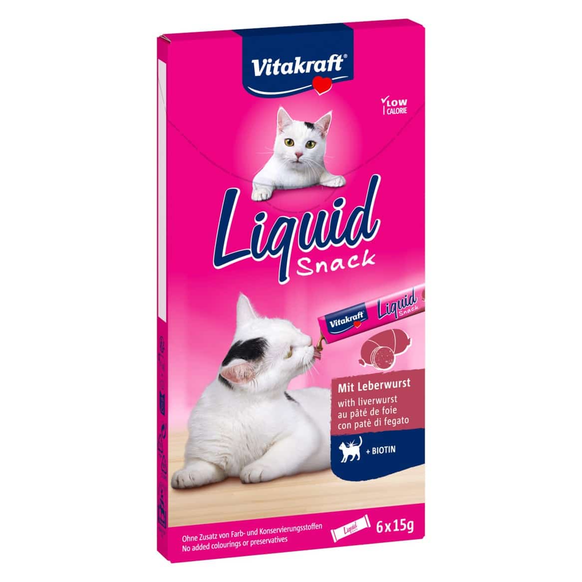 Przysmaki dla psa VITAKRAFT Liquid SNACK z wątróbką i biotyną - 6 sztuk