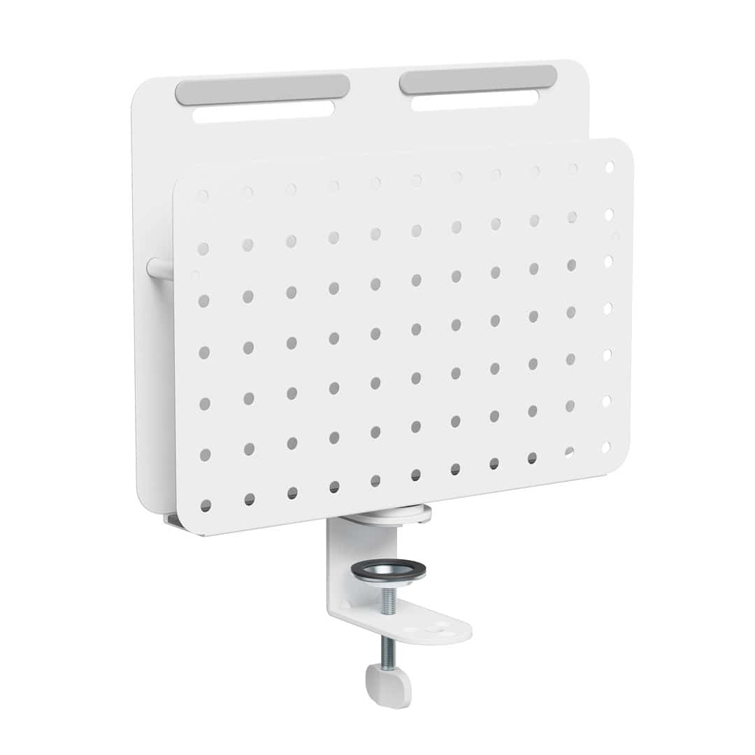 Organizer biurkowy Activejet APB-006W - obrotowa tablica perforowana z pionowym organizatorem, szaro-biały