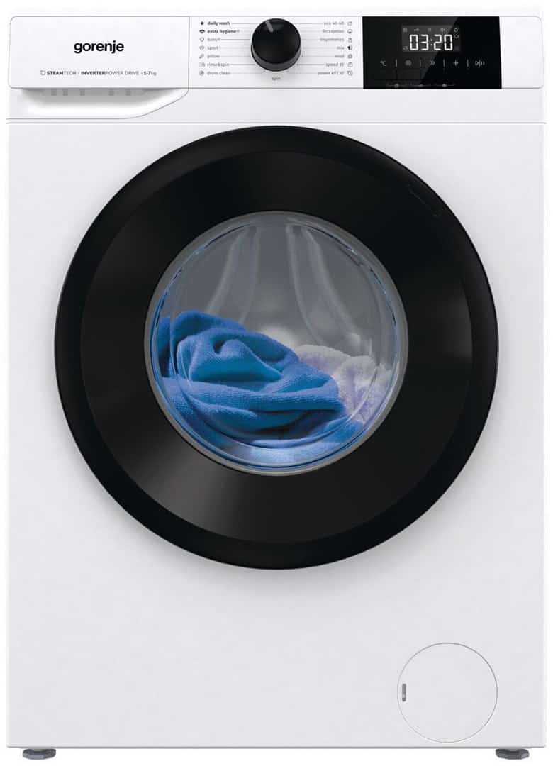Pralka Slim GORENJE W3NGPI72SBS/PL 7 kg 1200 obr/min | SteamTech | ExtraHygiene | silnik inwerterowy (OUTLET)