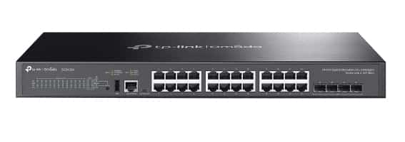 Przełącznik sieciowy TP-Link SG5428X - Czarny, z diodami LED